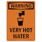 Signmission OSHA WARNING Sign, Very Hot Water, 10in X 7in Decal, 7" W, 10" H, Portrait, OS-WS-D-710-V-13597 OS-WS-D-710-V-13597 - alternate 1